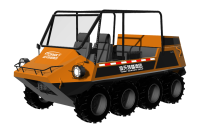 中小型水陸兩棲救援車(chē)（8&times;8，64KW，原地轉(zhuǎn)向）
