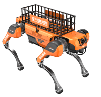 輔助運(yùn)輸四足機(jī)器狗 （第5代，高強(qiáng)度載物框+伴隨功能+自探索式導(dǎo)航系統(tǒng)+自組網(wǎng)+云管理平臺(tái)）